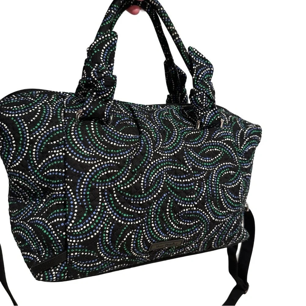 Vera Bradley Perfect Companion Satchel Handbag Adjustable Shoulder Strap Black - Picture 6 of 17